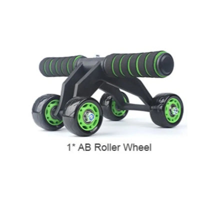 10 - in - 1 Ab Wheel Roller Kit with Bands & Push Up Bars - Treasure Mementos