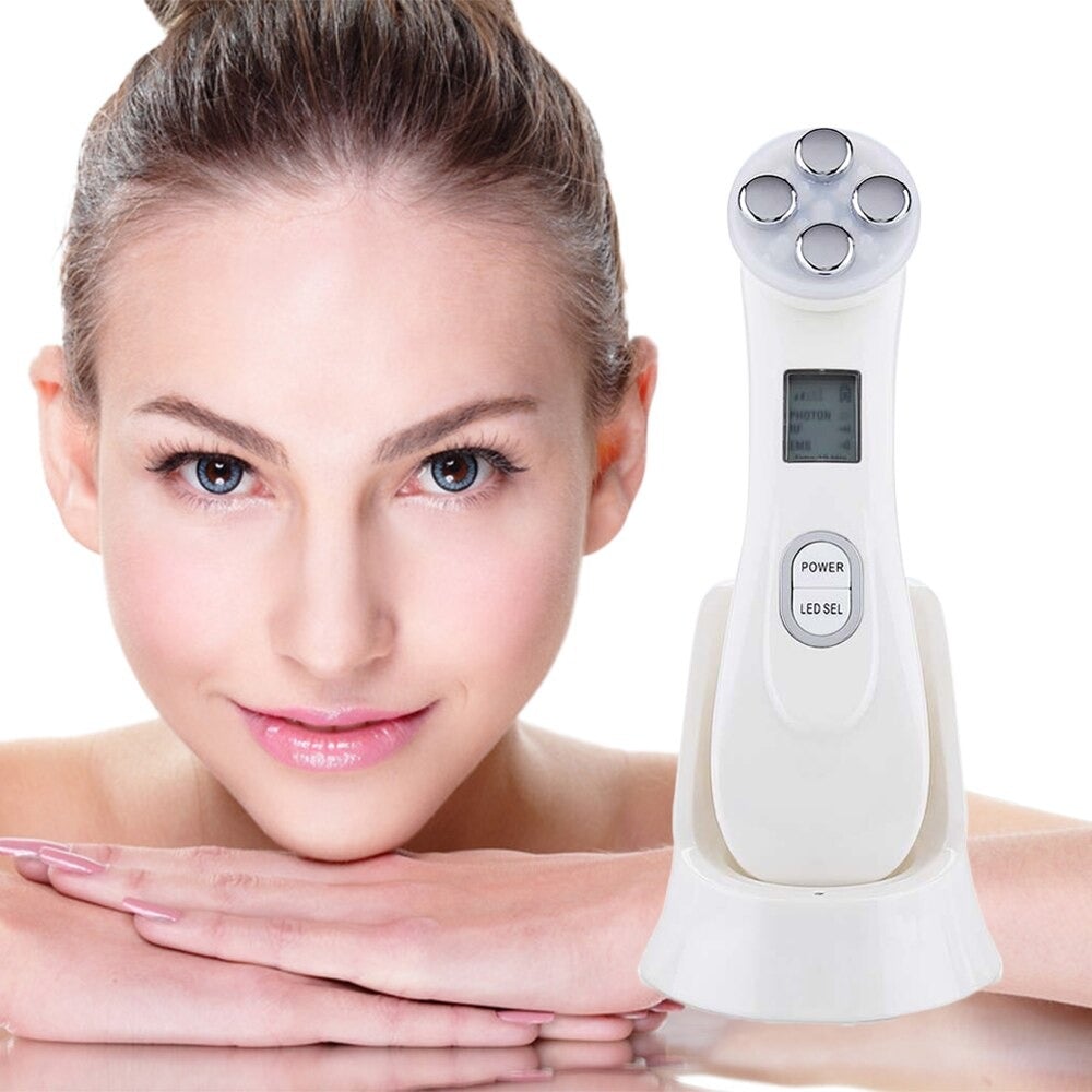5 - in - 1 Face Massager Device – Skin Tightening, Cleaning & Lifting Tool - Treasure Mementos