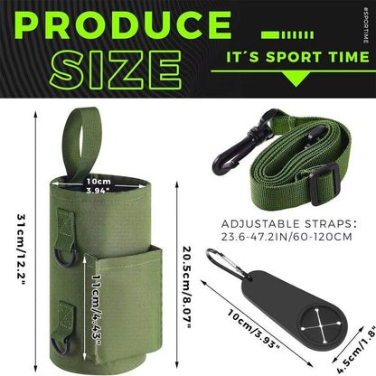 Magnetic Gym Water Bottle Carrier Sling Bag - Non - Slip Portable Holder for Gym Accessories - Treasure Mementos