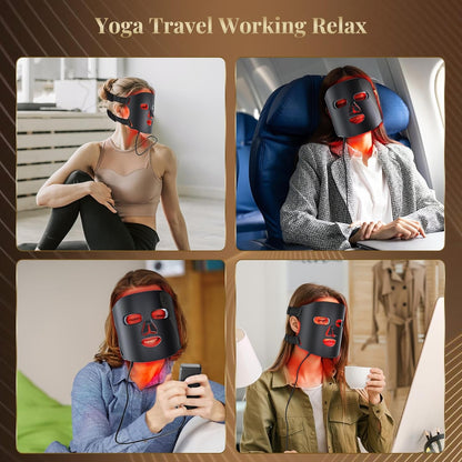 Red Light Therapy Mask – LED Facial Device for Wrinkle Reduction & Skin Tightening - Treasure Mementos
