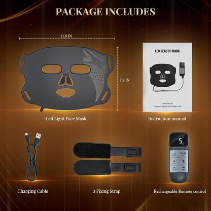 Red Light Therapy Mask – LED Facial Device for Wrinkle Reduction & Skin Tightening - Treasure Mementos